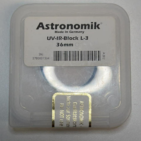 Brand New Astronomik L-3 UV-IR Block Filter 36mm