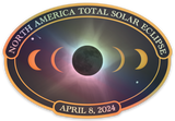 April 8, 2024 Total Solar Eclipse Hologram Sticker