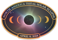 2024 Solar Eclipse Hologram Sticker