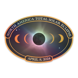 April 8, 2024 Total Solar Eclipse Hologram Sticker