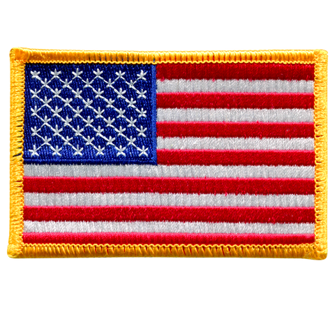 American Flag - Gold Border