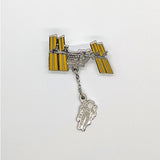 ISS with Astronaut Enamel Pin