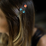 Sun Earth Moon Hair Clip