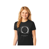 2024 Total Eclipse - Glow-in-the-dark corona t-shirt with concert-style back - Ladies