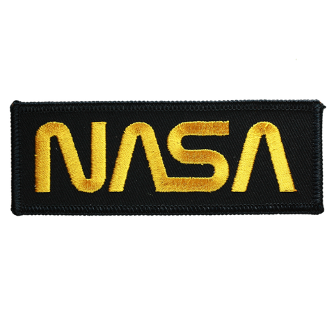 NASA Worm Gold on Black Patch